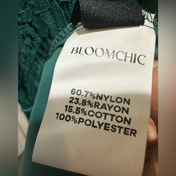 BloomChic Plus Size Guipure Lace Insert Cold Shoulder Split Party Dress - Picture 9 of 9